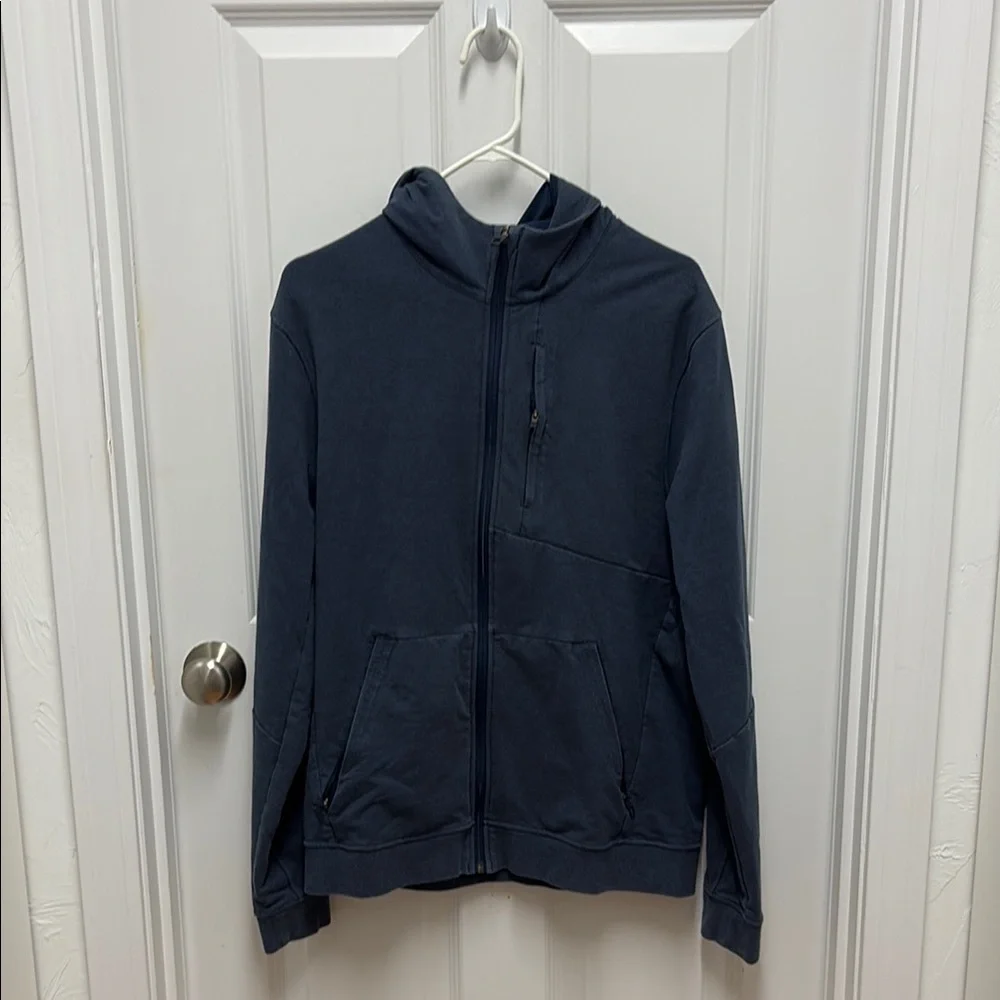 Lululemon Men’s City Sweat‎ Zip Blue Hoodie French Terry - size Large